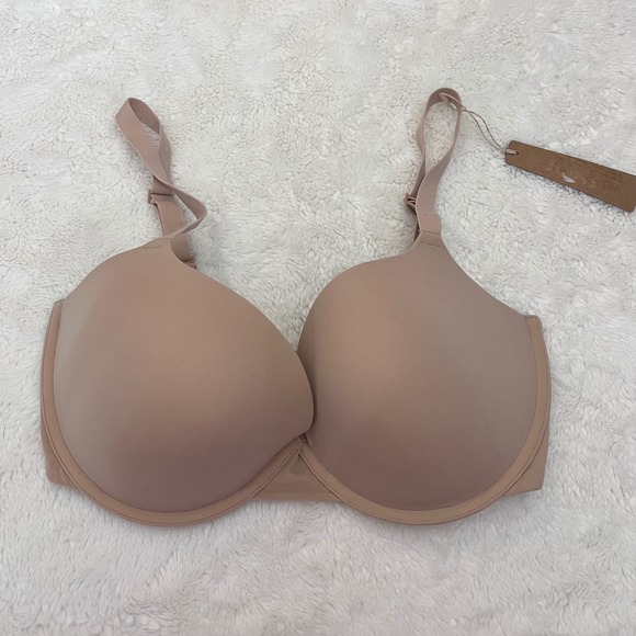 SKIMS Fits Everybody Push Up Demi Bra Mica Tan BR-UWR-2295 Size 34DD NWT - Picture 3 of 9